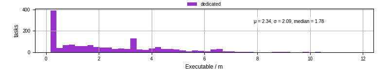 Time the executable took to run