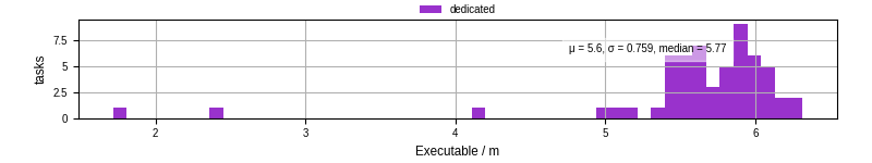 Time the executable took to run