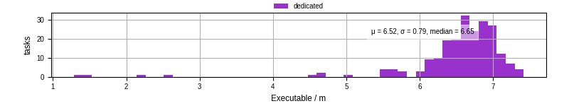 Time the executable took to run