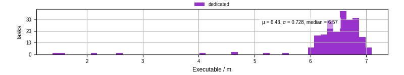 Time the executable took to run