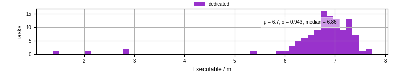 Time the executable took to run