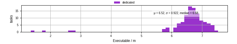 Time the executable took to run