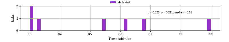 Time the executable took to run