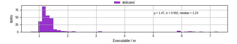 Time the executable took to run