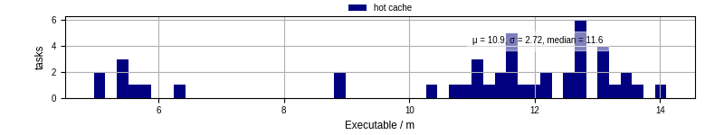 Time the executable took to run
