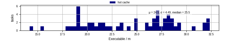 Time the executable took to run
