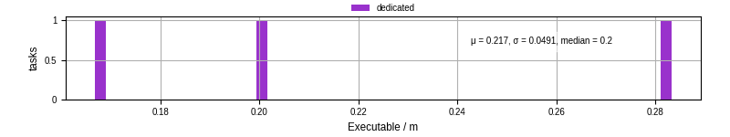 Time the executable took to run