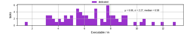 Time the executable took to run