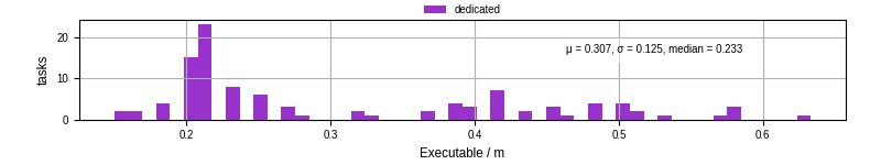 Time the executable took to run