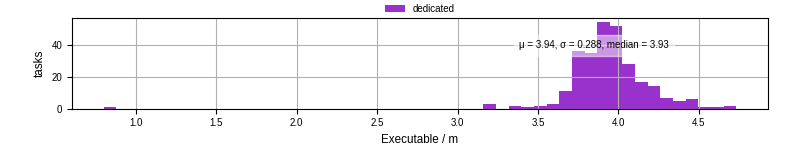 Time the executable took to run