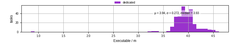 Time the executable took to run